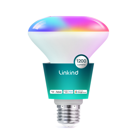 Linkind BR30 Matter Smart Light Bulbs 1200 Lumens, 4-Pack