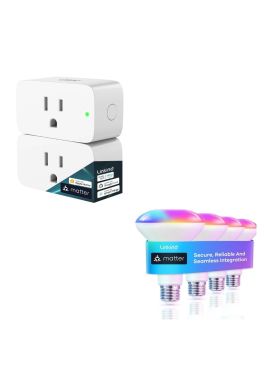 Linkind Matter BR30 Smart Bulbs 4-Pack + Smart Plug 2-Pack Bundle