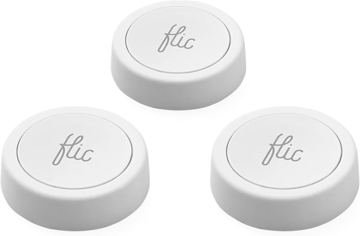 Flic Smart Button 3-Pack | Light Switch, Music Controller, Routine Trigger That Works with Alexa, Ma