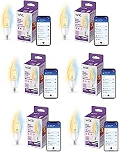 WiZ Connectd Clear 40W BA11 Tunable White Filament LED Smart Bulb - Pack of 6 - E12 - Indoor - Conne