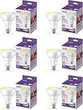 WiZ 65W BR30 Tunable White LED Smart Bulb - Pack of 6 - E26- Indoor - Connects to Your Existing Wi-F