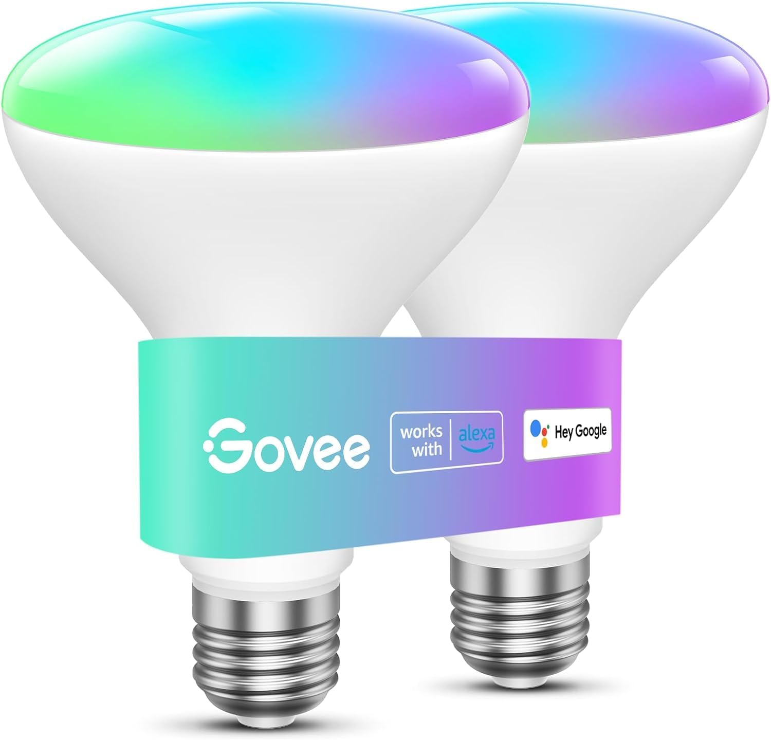 Govee Smart Light Bulbs, 1200 Lumens Dimmable BR30 Bulbs, RGBWW Color Changing Light Bulb, Flood Lig