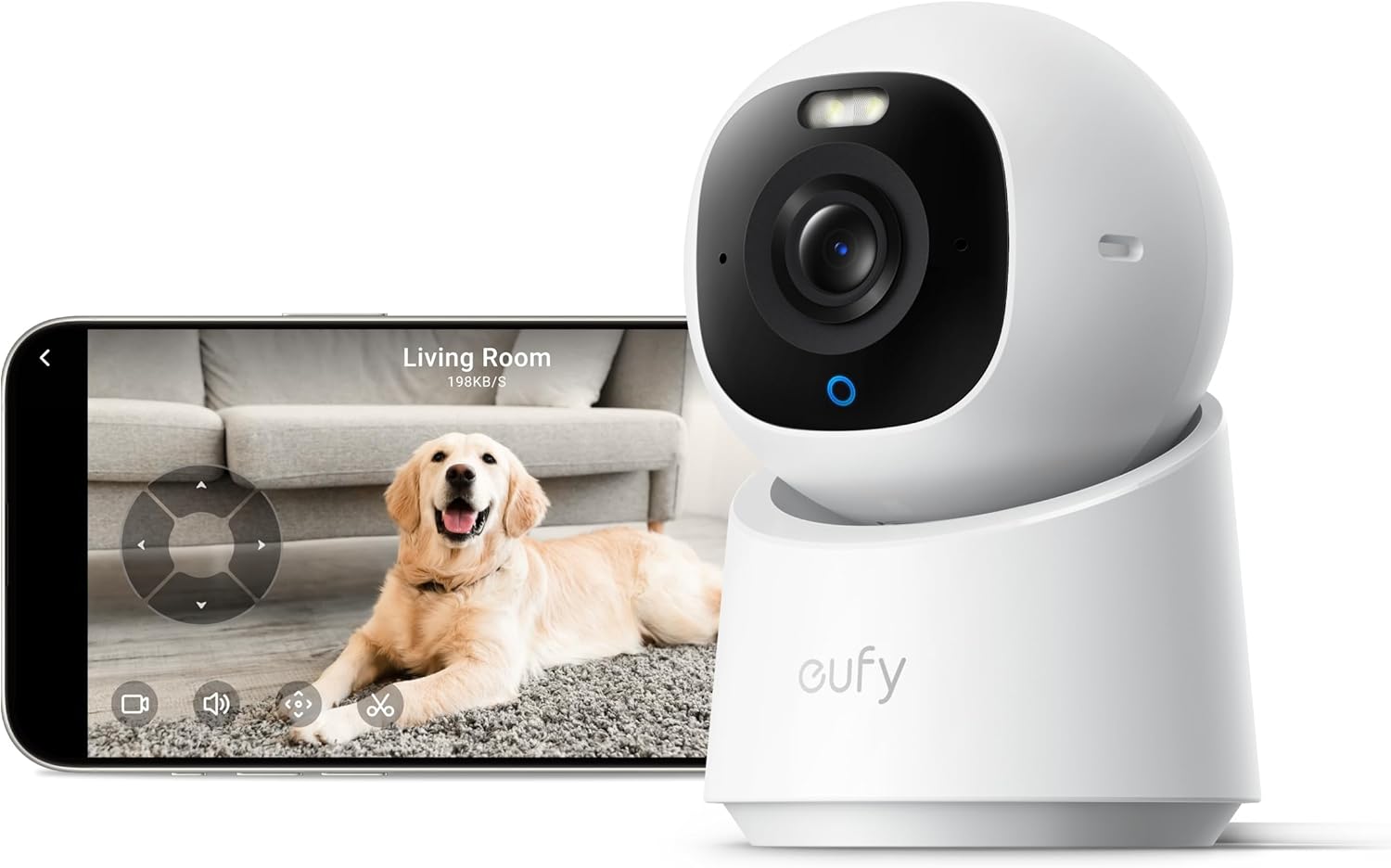 eufy Indoor Cam E30, Latest Generation, 4K UHD Security Camera, Pet/Dog/Baby Camera with Phone app,