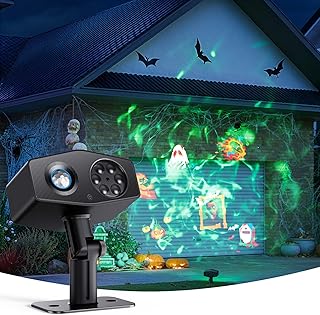 Outdoor Decoration Projector Light, 20W LED Snowflake Projector, IP67 Waterproof, 180° Rotation, 20